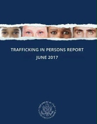 The cover of the 2017 Trafficking in Persons Report